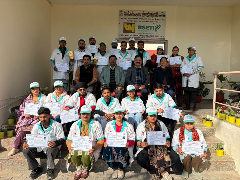 A 10day Entrepreneurship Development Program concluded successfully at PNB RSETI Una with 28 participants receiving certificates